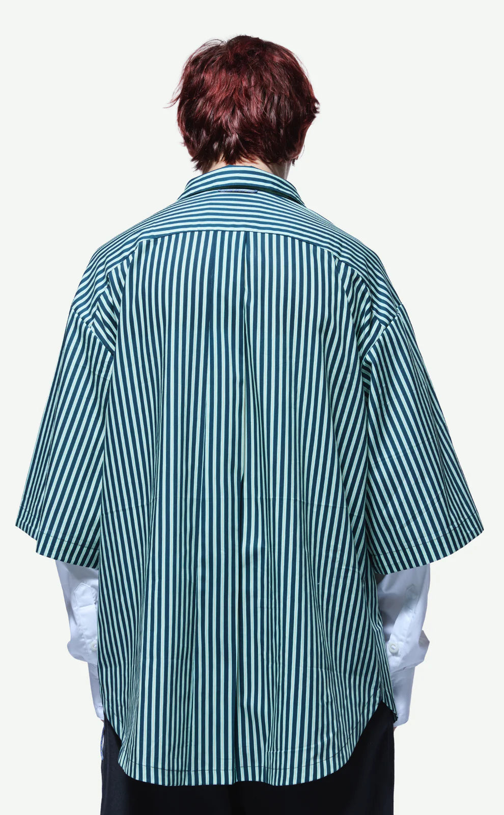 Camisa de Botão Longsleeve Quadro Creations Listrada Azul