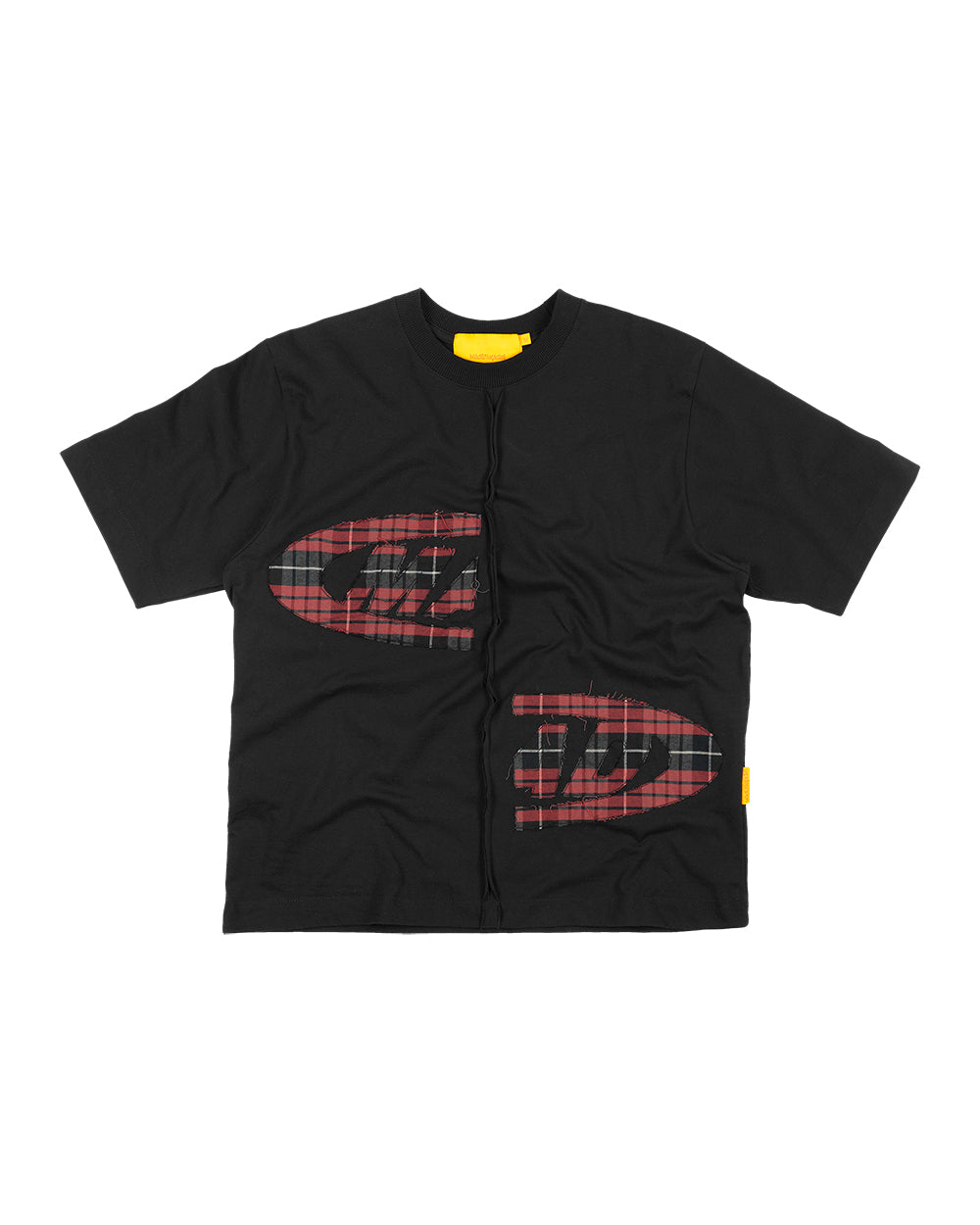 Camiseta Mad Enlatados Portal Bordado Xadrez Preta