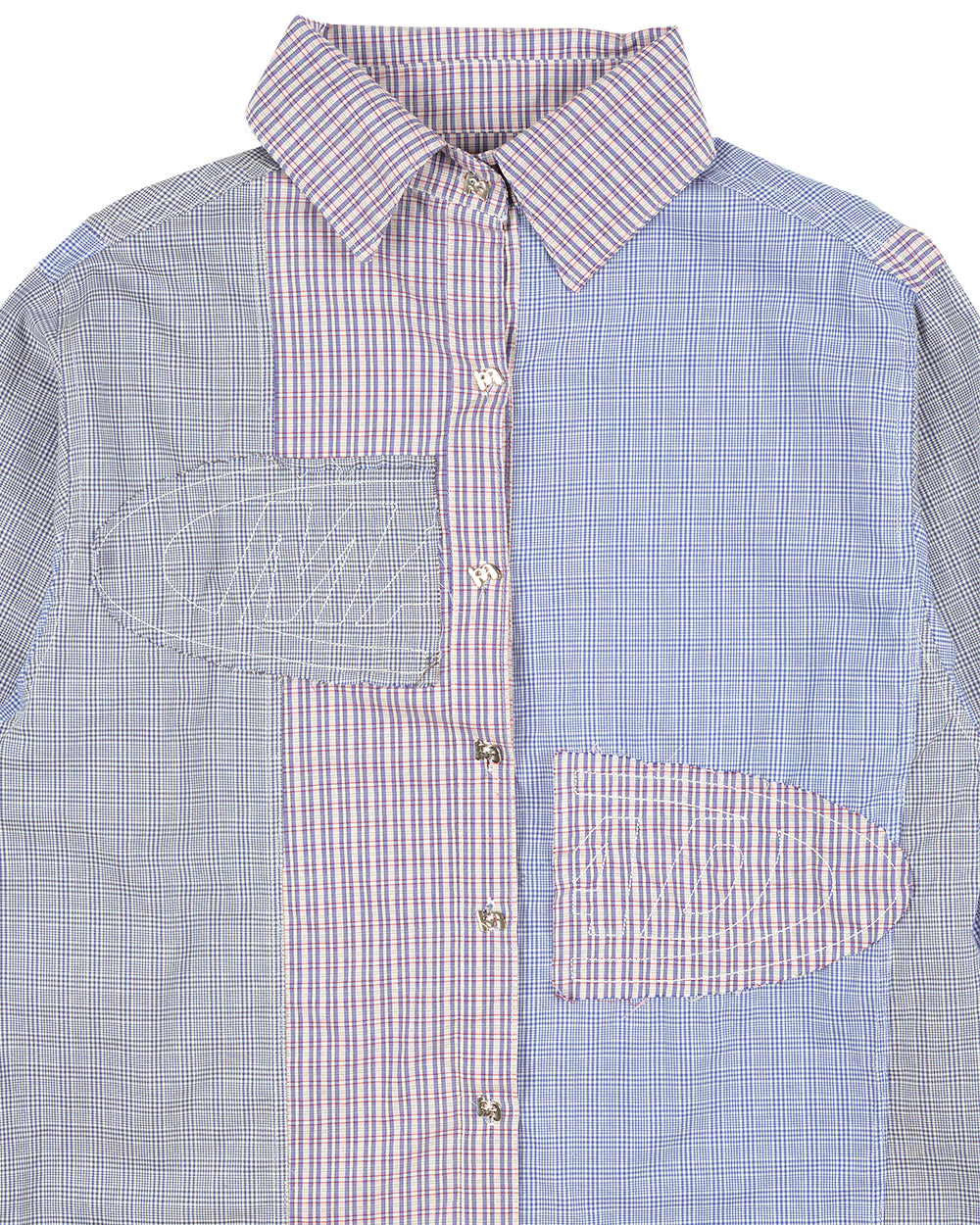 Camisa Mad Enlatados Portal Fragmentada Azul