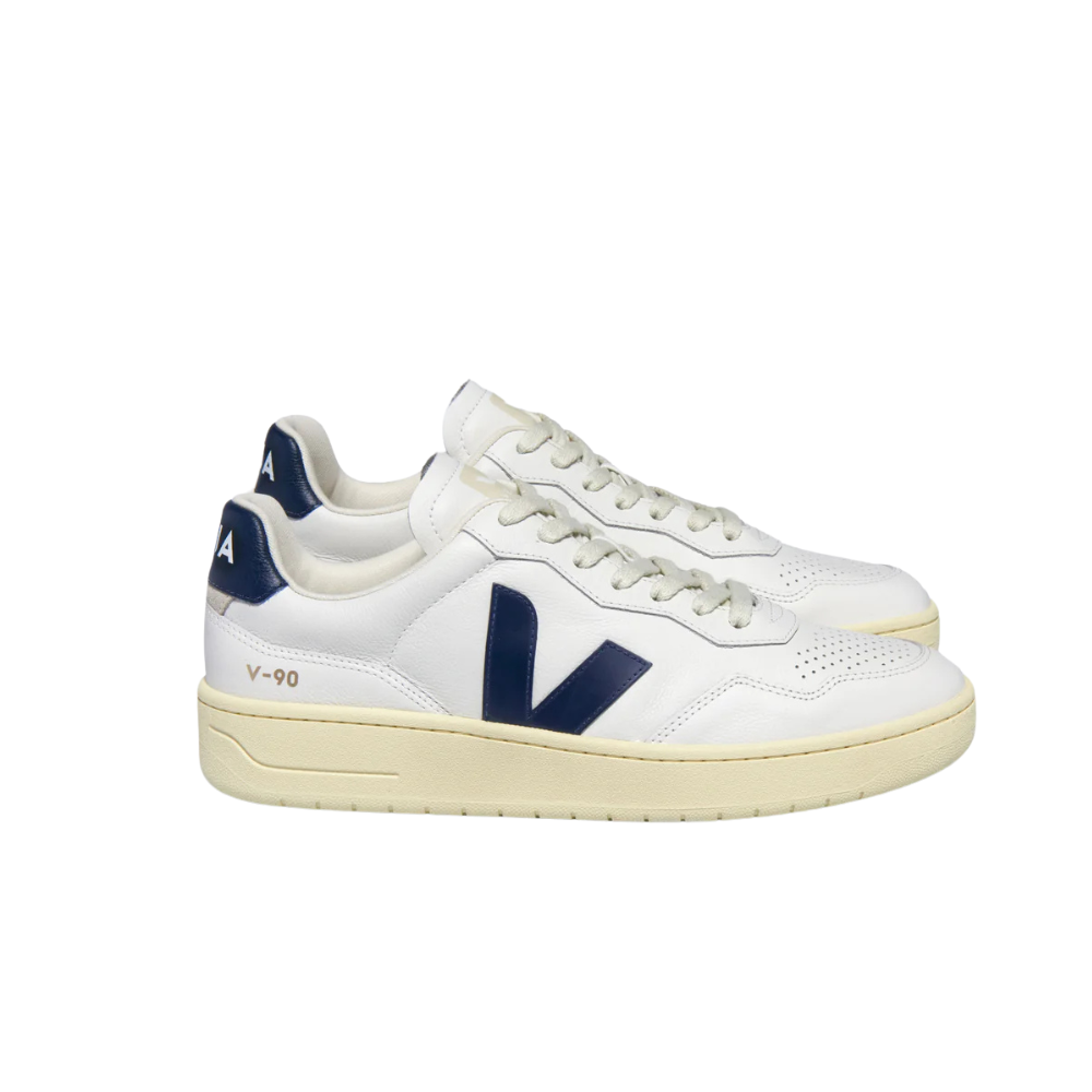 Tênis Veja V-90 O.T Couro Extra White Nautico