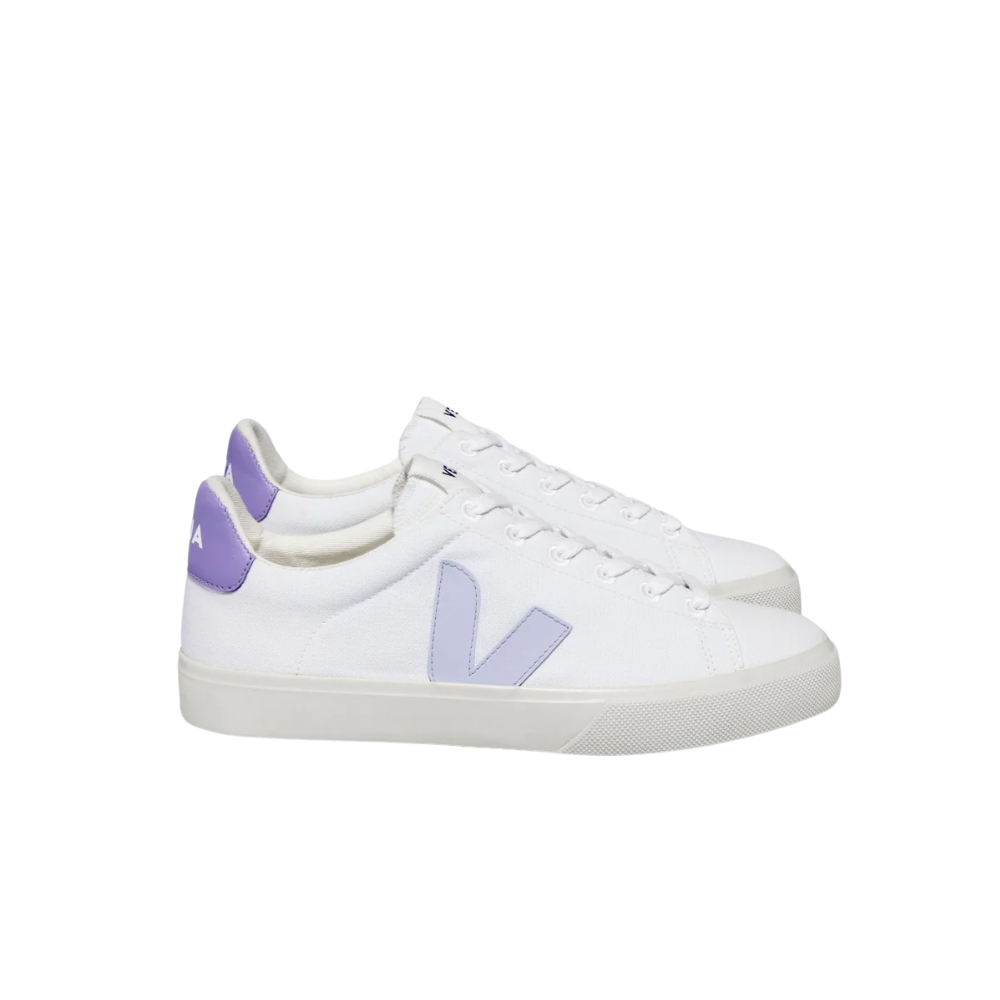 Tênis Veja Campo Canvas Unissex White Swan Lavande