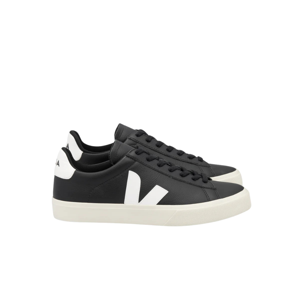 Tênis Veja Campo Couro Black White