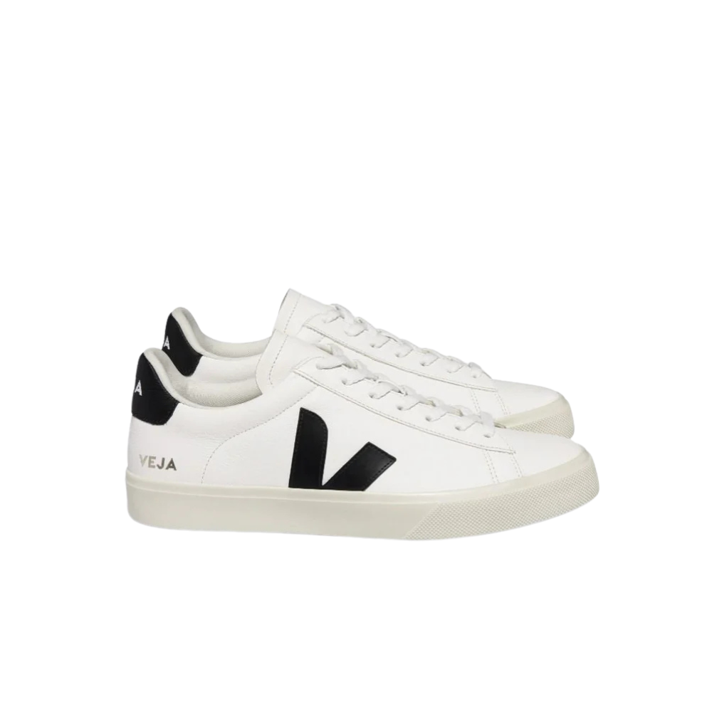 Tênis Veja Campo Couro Unissex Extra White Black
