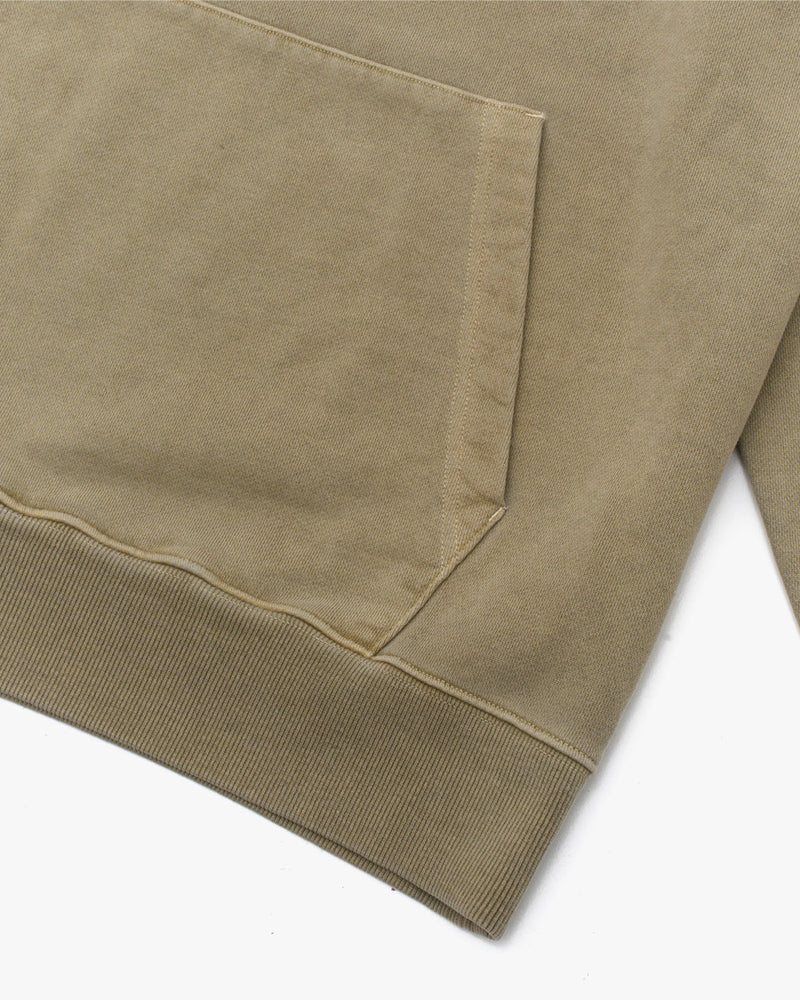 Moletom Canguru Deus Shield Garment Dyed Bege