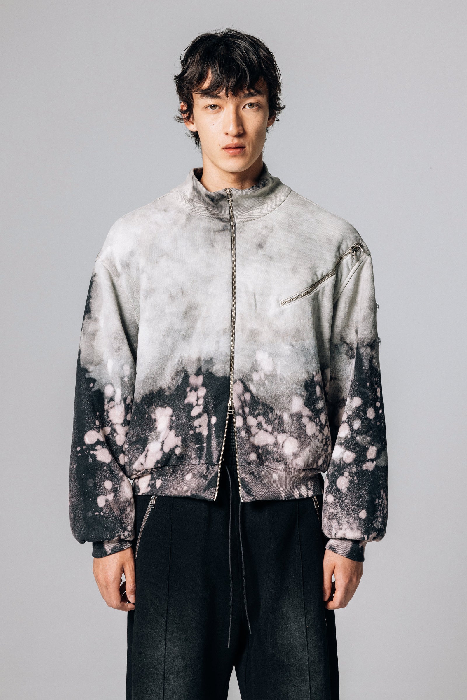 Jaqueta Dupla Face Pace Sweat Funnel Acid Cinza