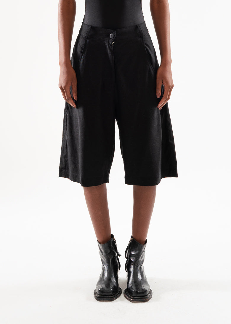 Bermuda Longa Forca Alfaiataria Preta