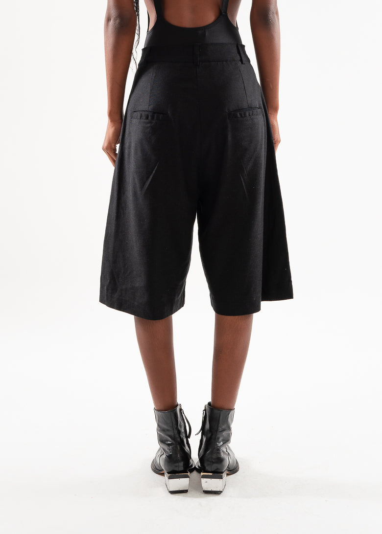 Bermuda Longa Forca Alfaiataria Preta