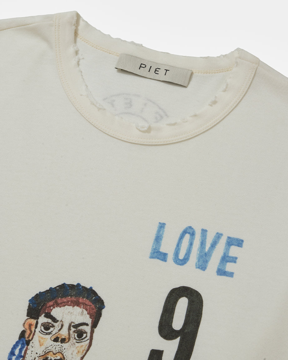 Camiseta Piet Love 9 Illustrated Bone White