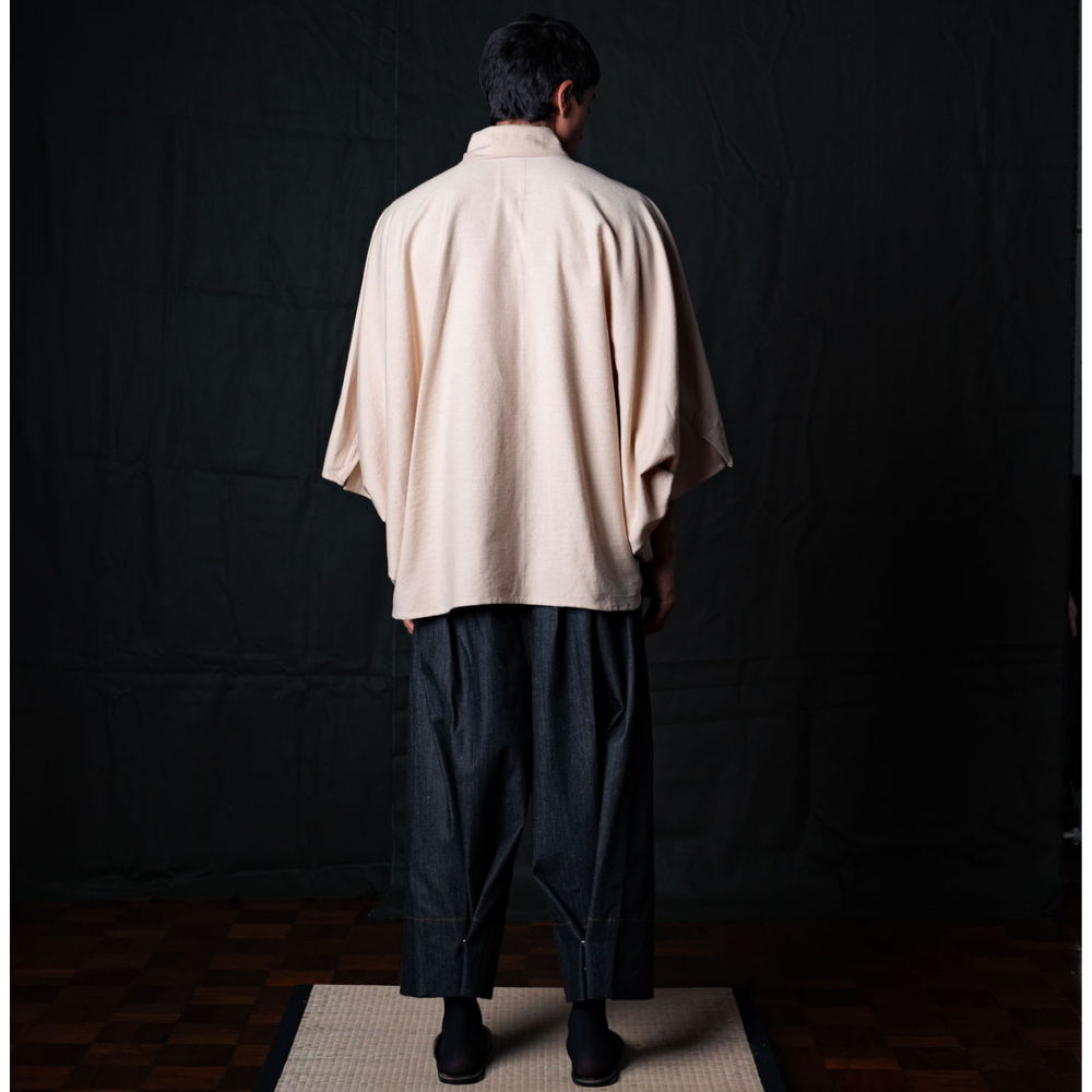 Camisa Watanabe Kimisa Linho Bege Tamanho Único