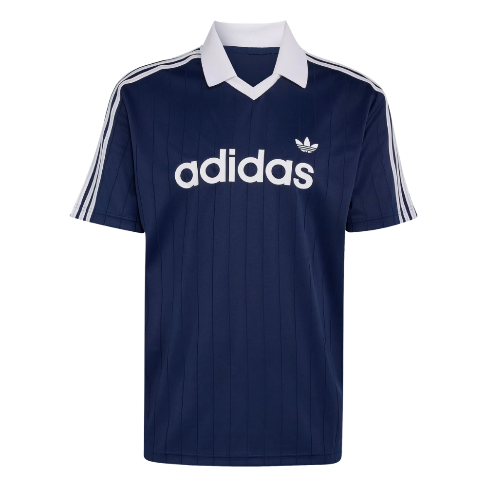 Camiseta Polo Adidas Pinstripe Marinho