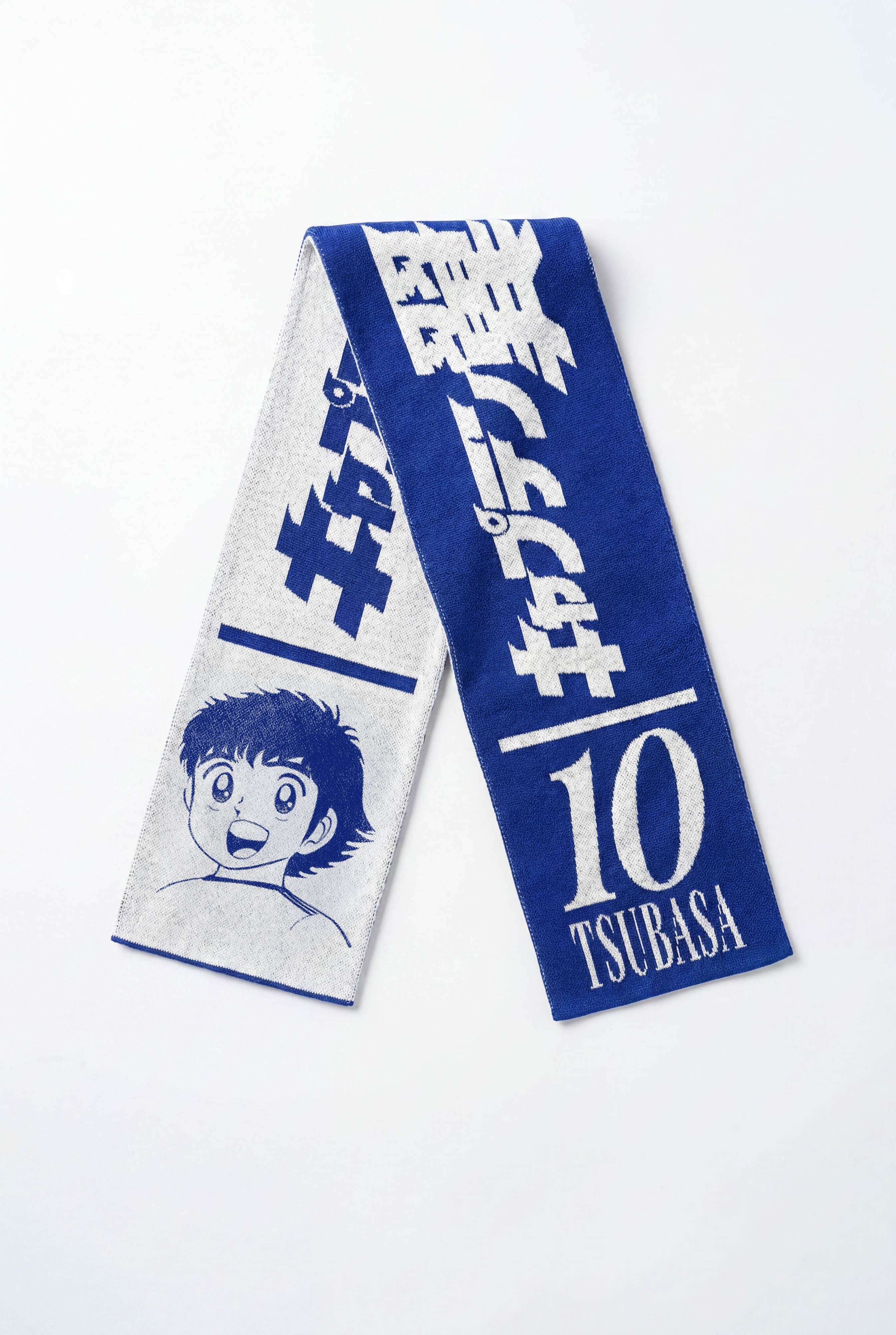 Cachecol The Saint Knit Tsubasa 10 Branco e Azul
