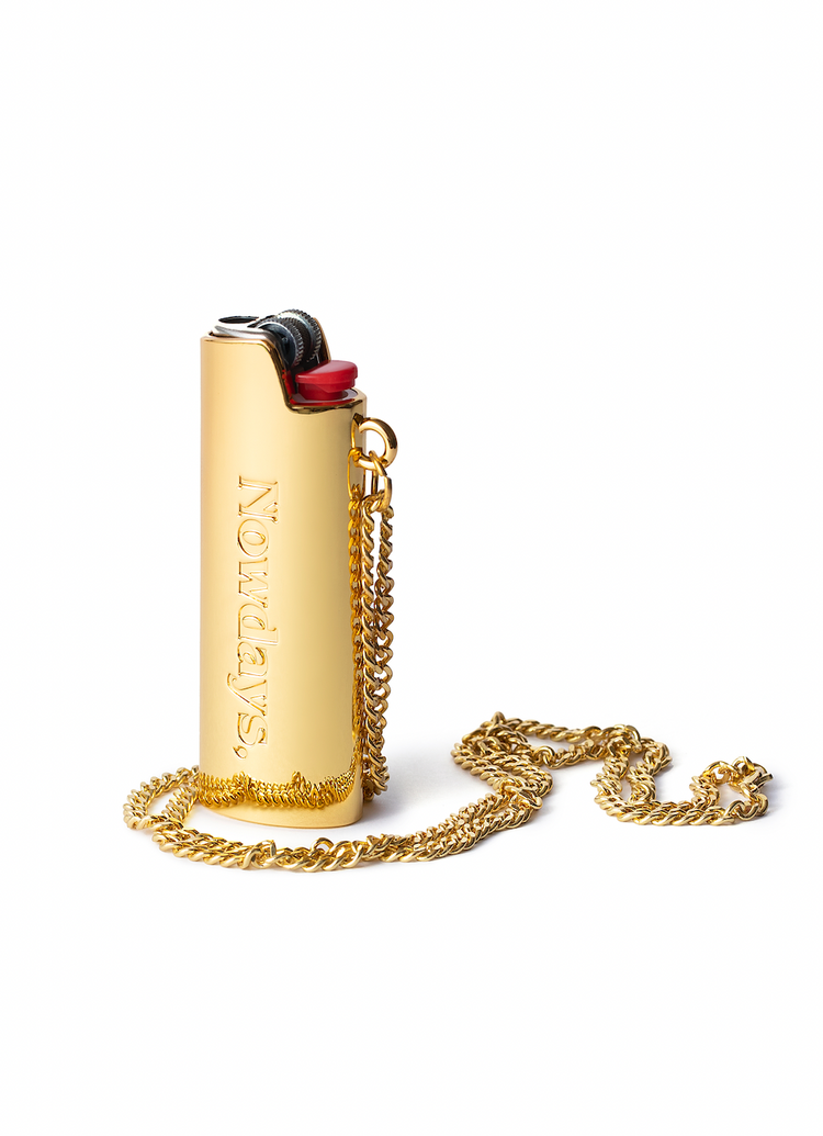 Porta Isqueiro Nowdays "El Fuego" Dourado