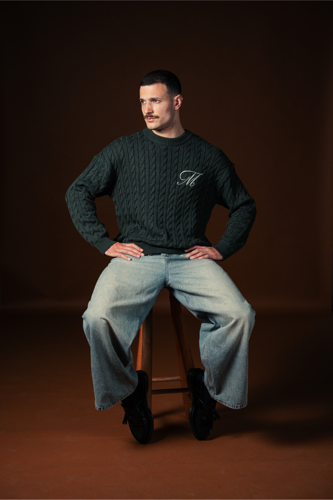 Sweater Mercê Duo Plots Verde