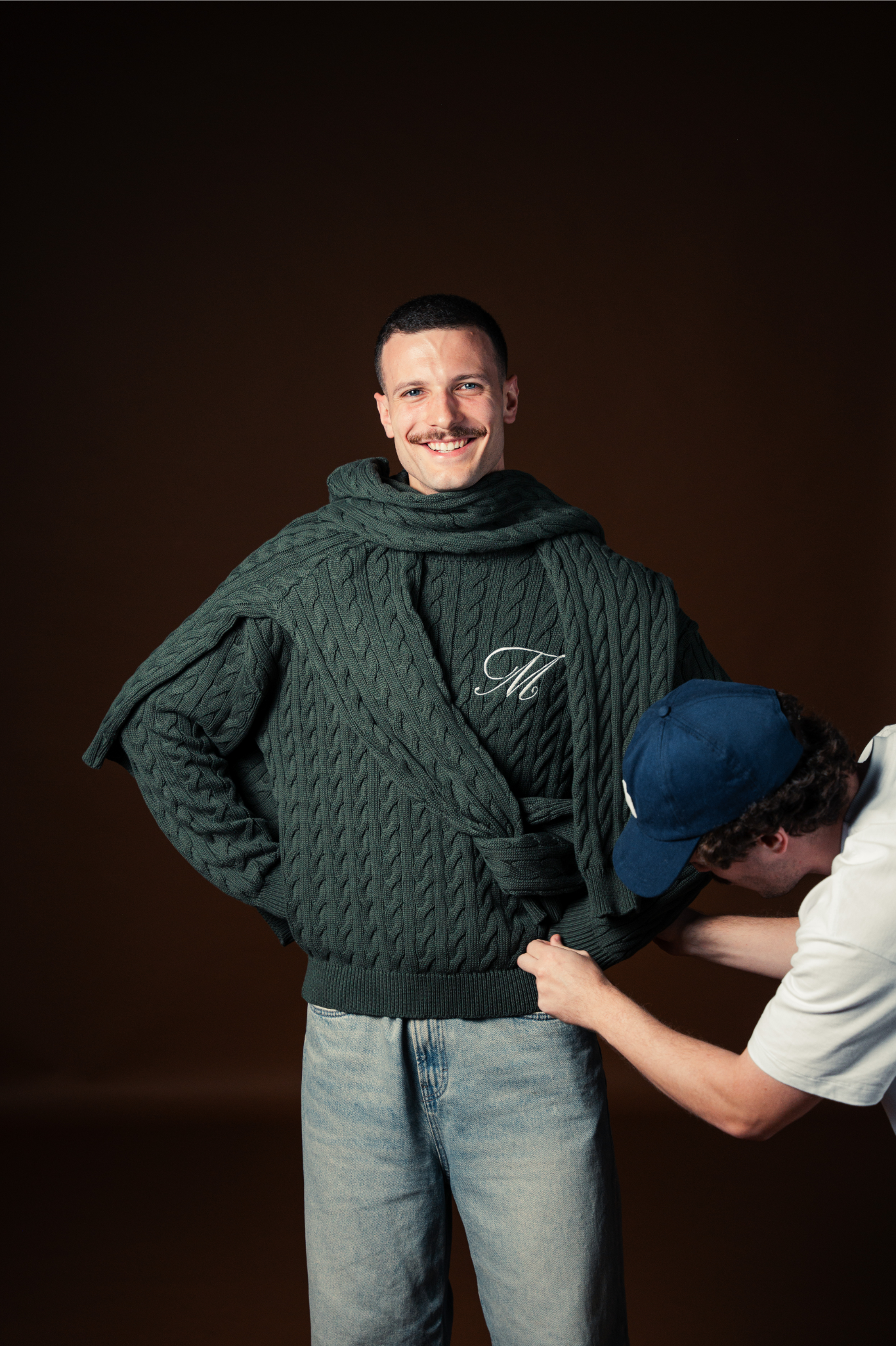 Sweater Mercê Duo Plots Verde