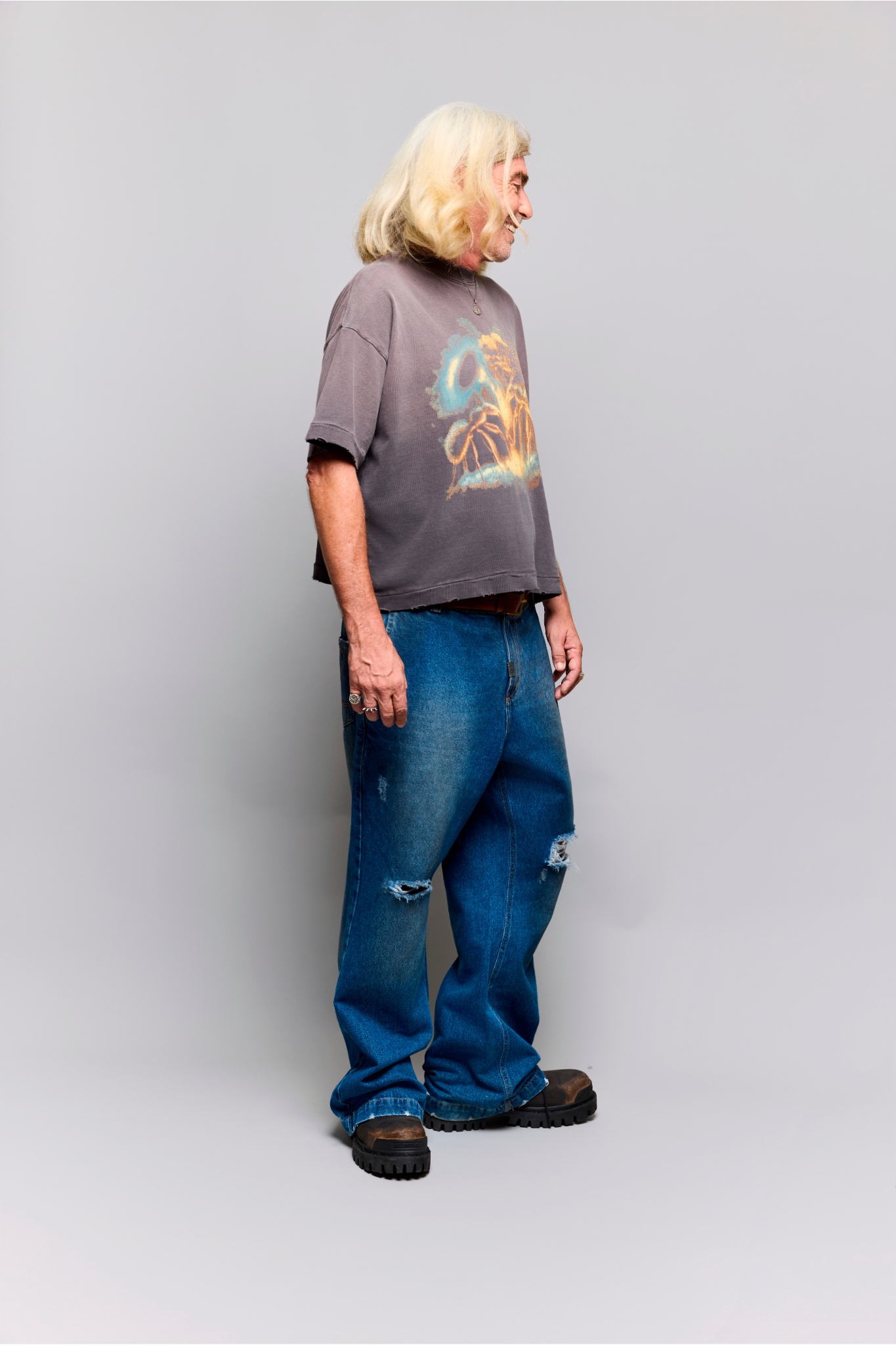 Camiseta Egho Boxy Formiga Marrom