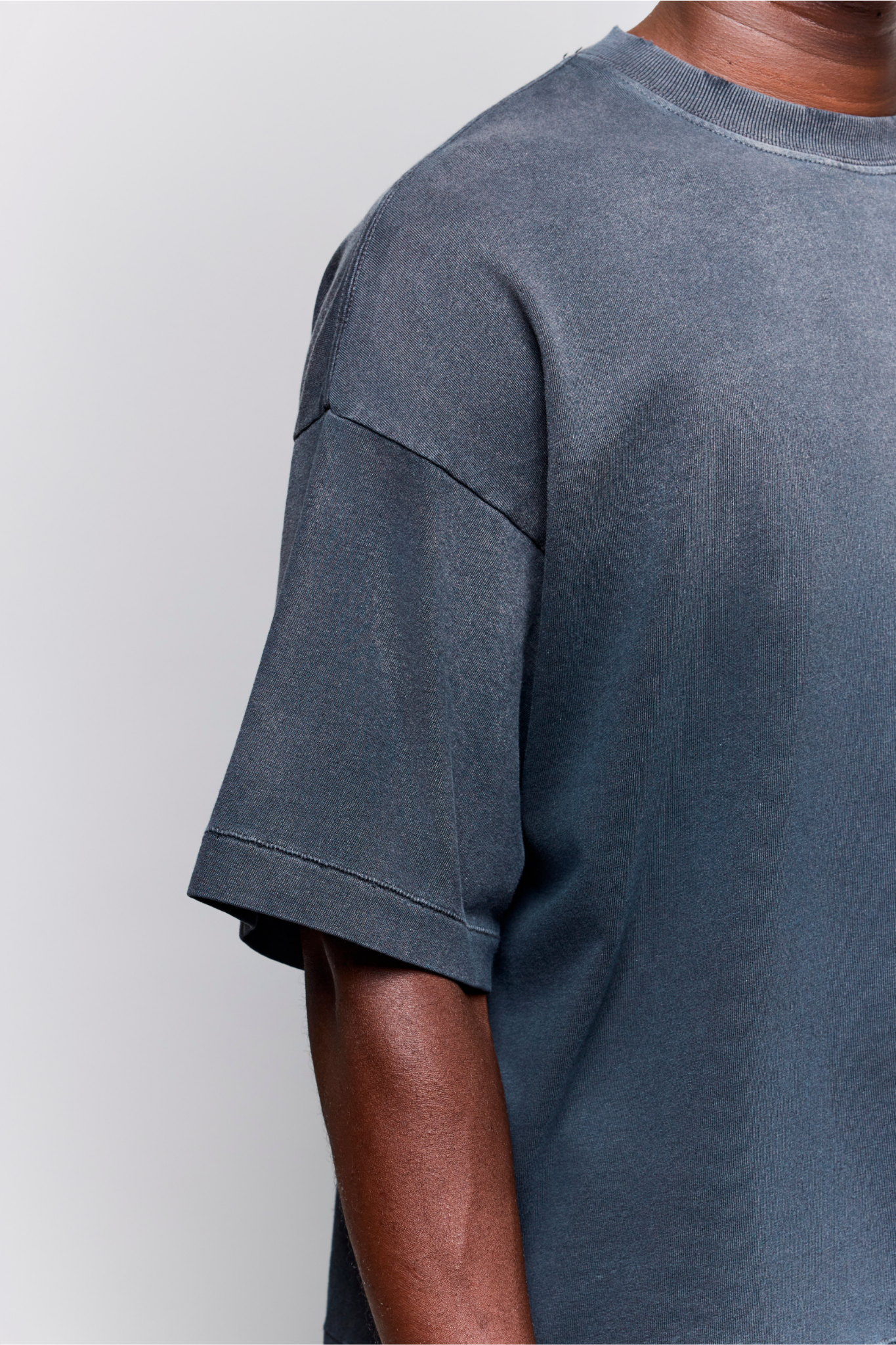 Camiseta Egho Boxy Faded Chumbo