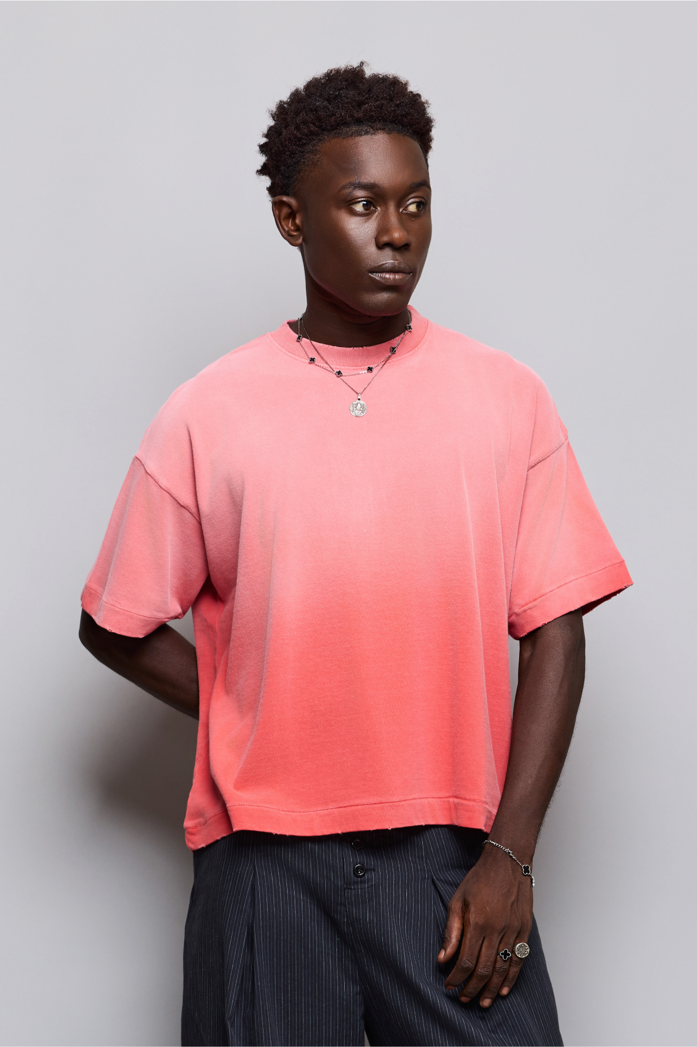 Camiseta Egho Boxy Faded Vermelha