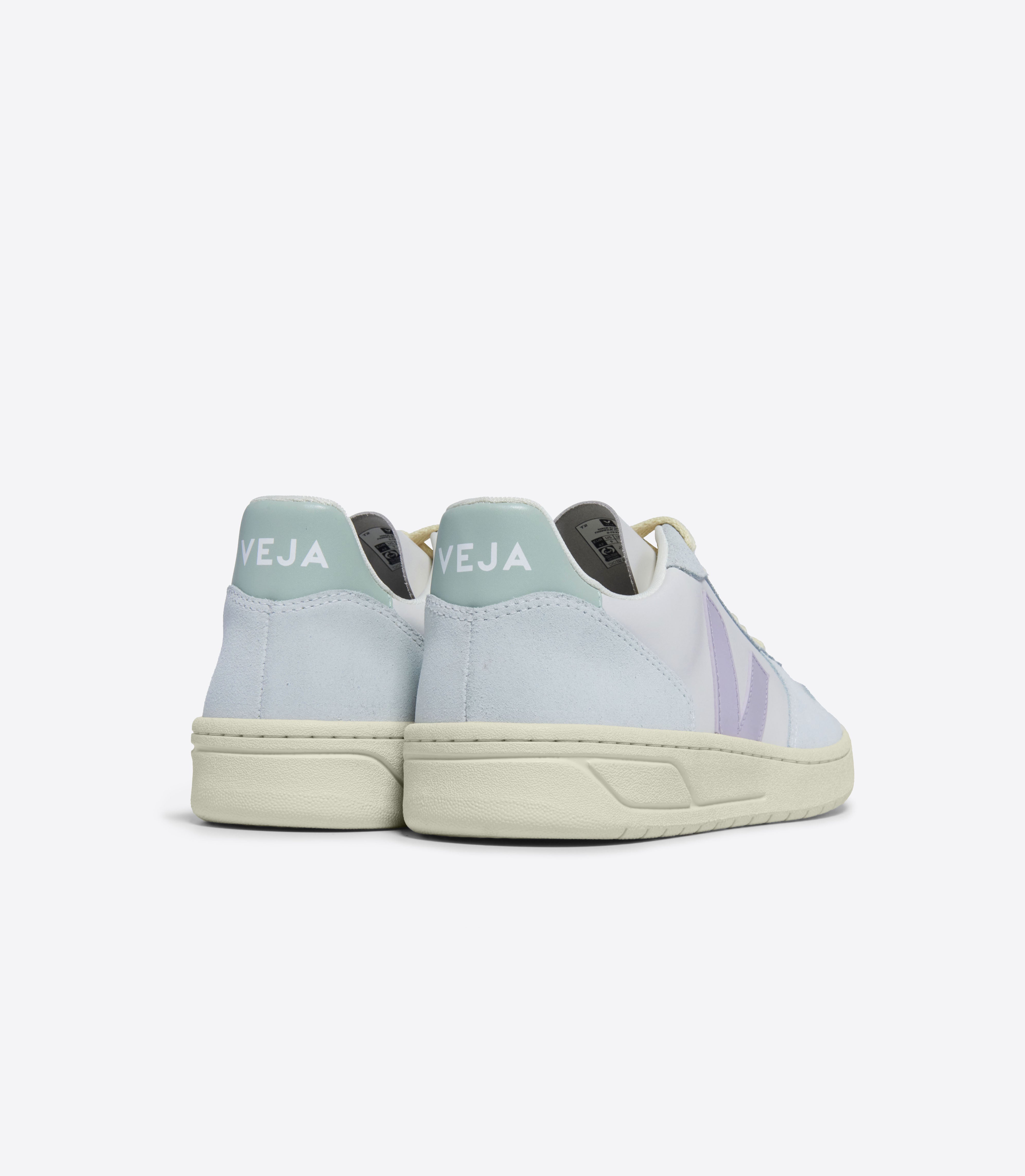 Tênis Veja V-10 Leather Gravel Unissex Parme Menthol