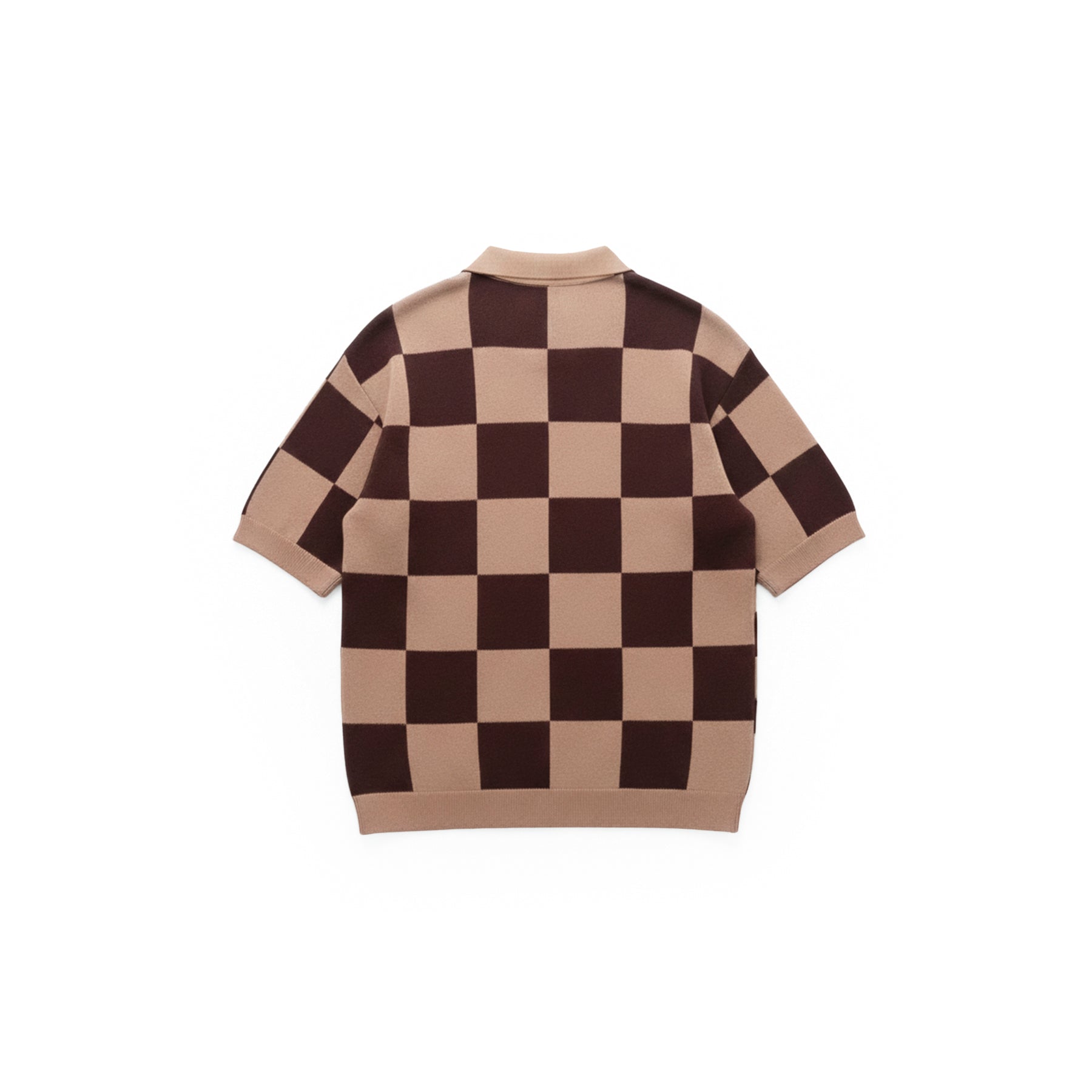 Polo Garré Xadrez Marrom