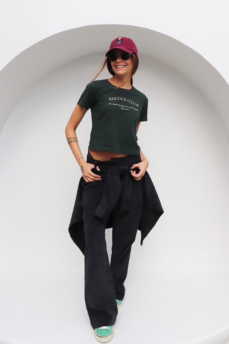 Camiseta Baby Look Sistas Club Green