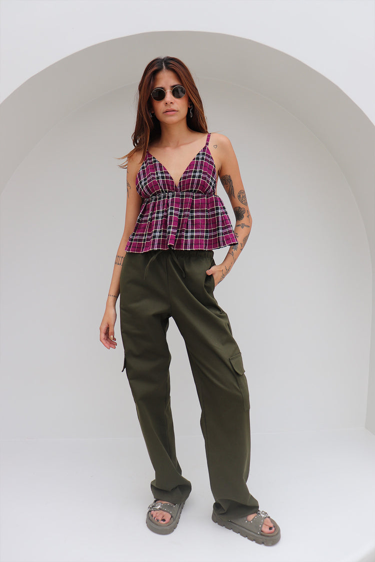 Calça Cargo Palm Sarja Green