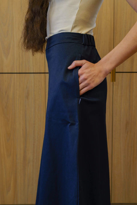 Saia Tansu Noma Azul Marinho