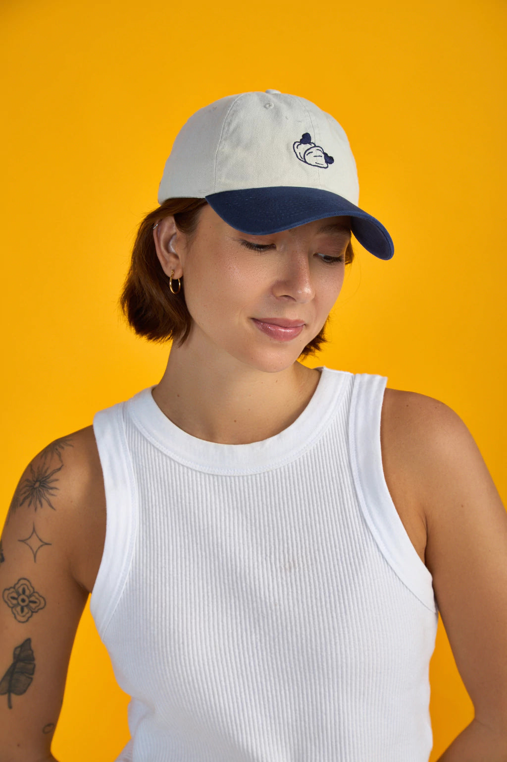 Boné Bossa Caju Azul e Branco - Sarja Premium