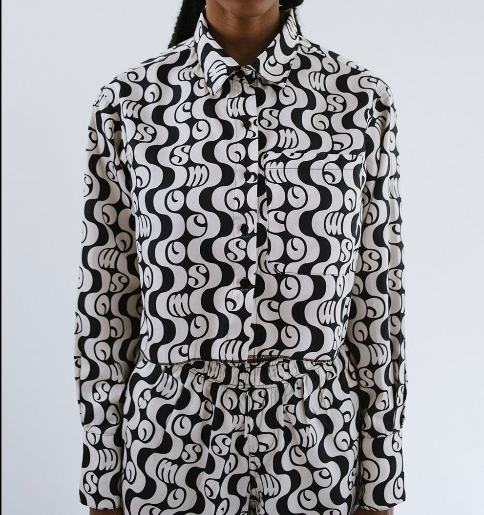 Camisa Cropped Orla Preto