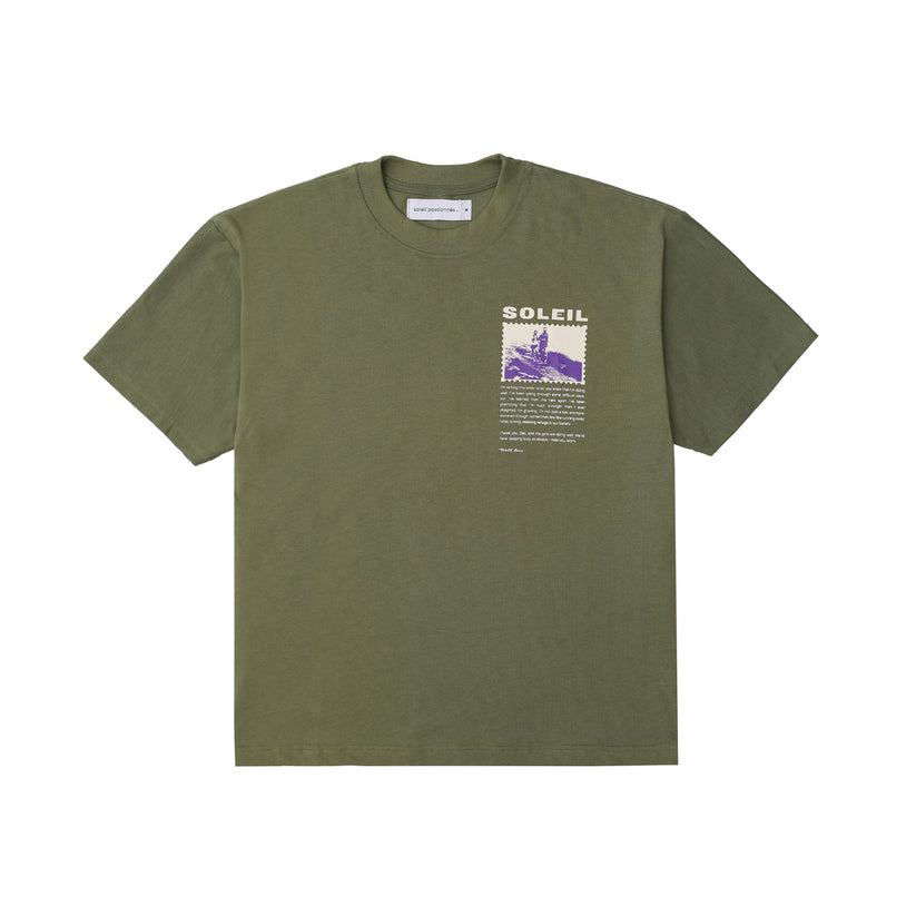 Camiseta Boxy Soleil The Letter Verde