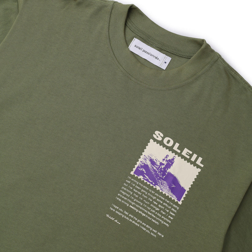 Camiseta Boxy Soleil The Letter Verde