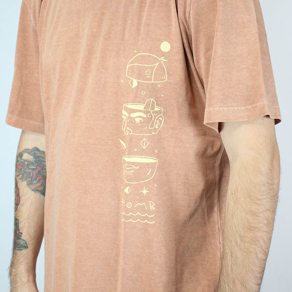 T-Shirt Colab Pomp Marrom Telha