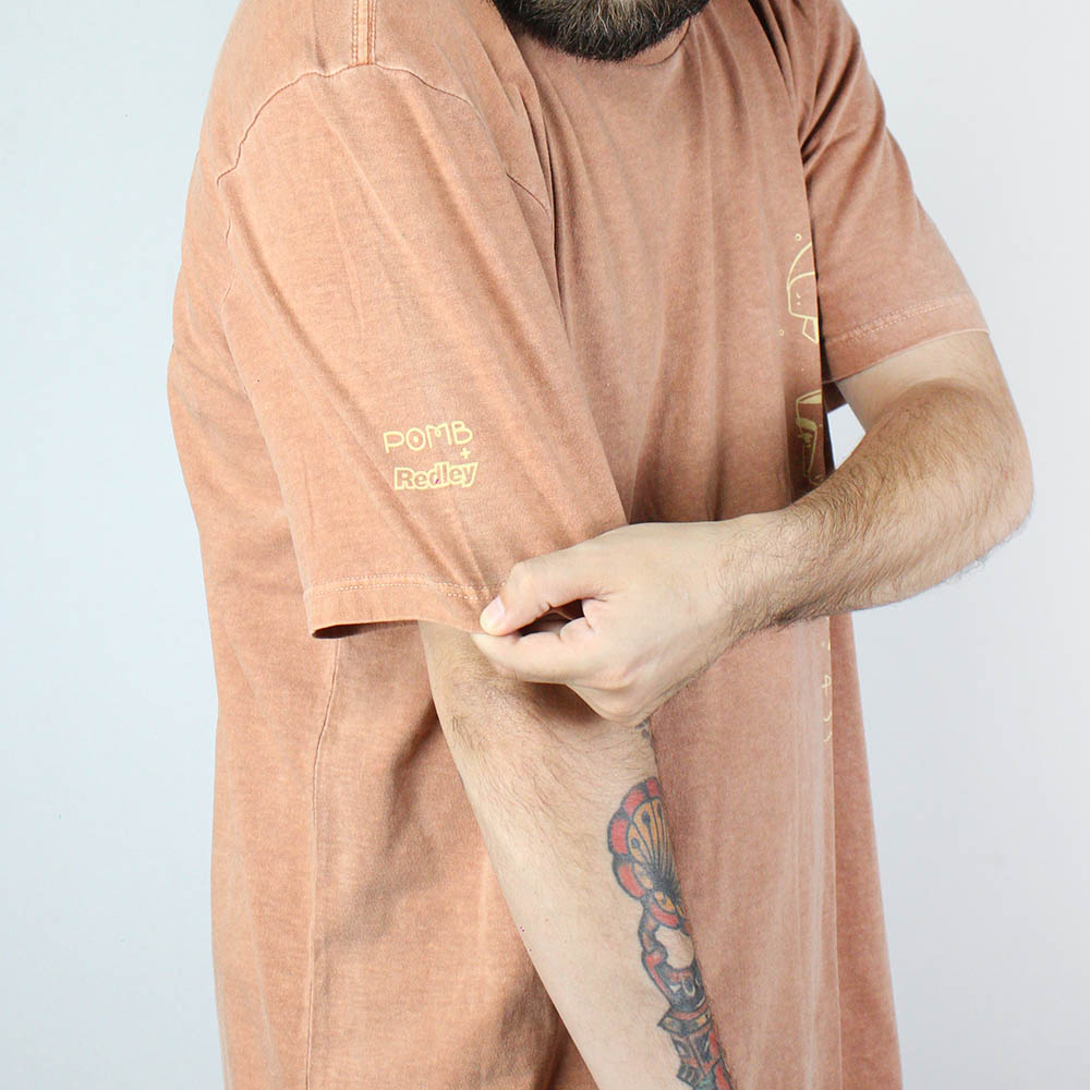 T-Shirt Colab Pomp Marrom Telha