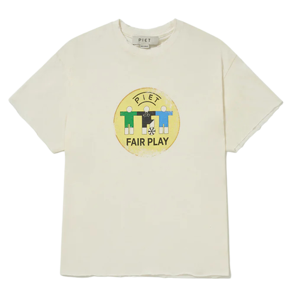 Camiseta Piet Fair Play Raw Edge Branca