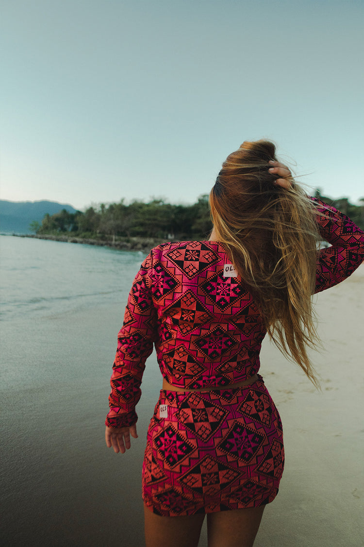 Casaqueto Cocktail Tule Bordado Pink