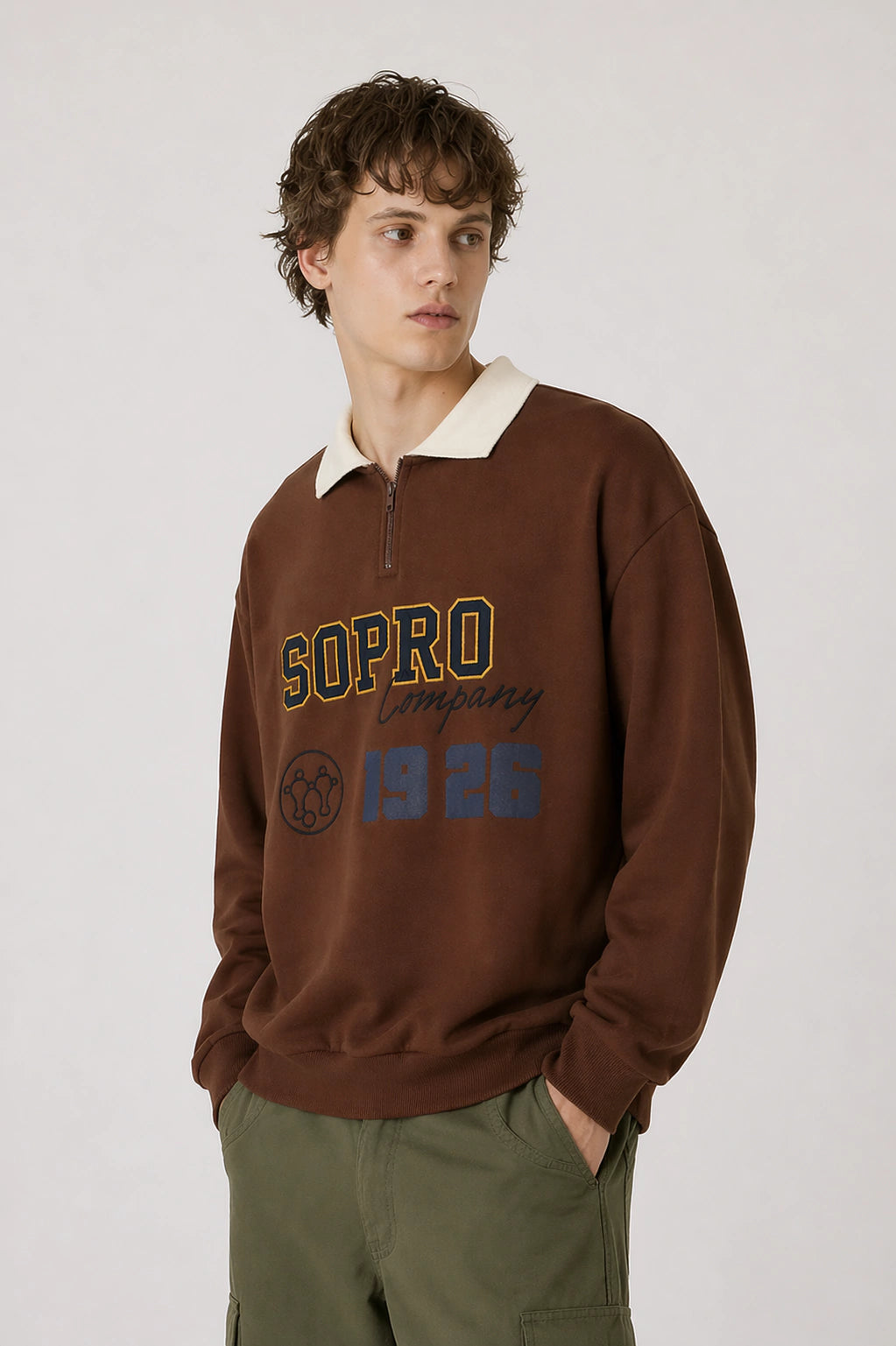 Moletom Polo Sopro Jogada Clássica Marrom