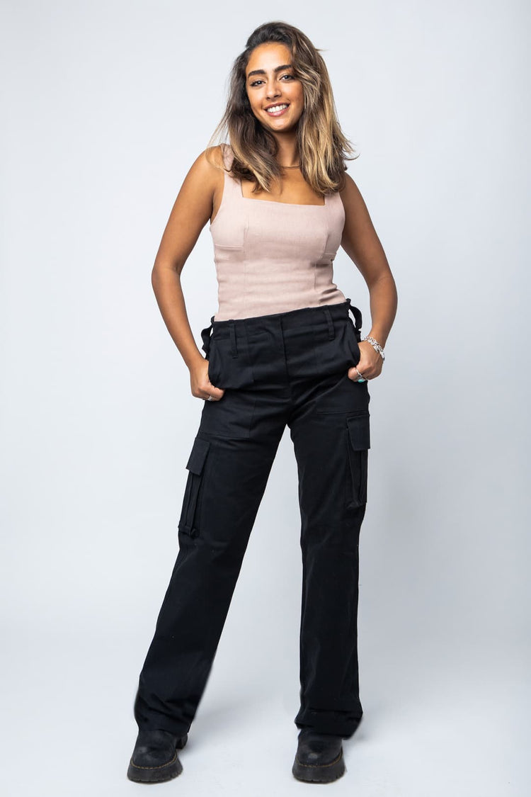 Calça Stripes Cargo Black