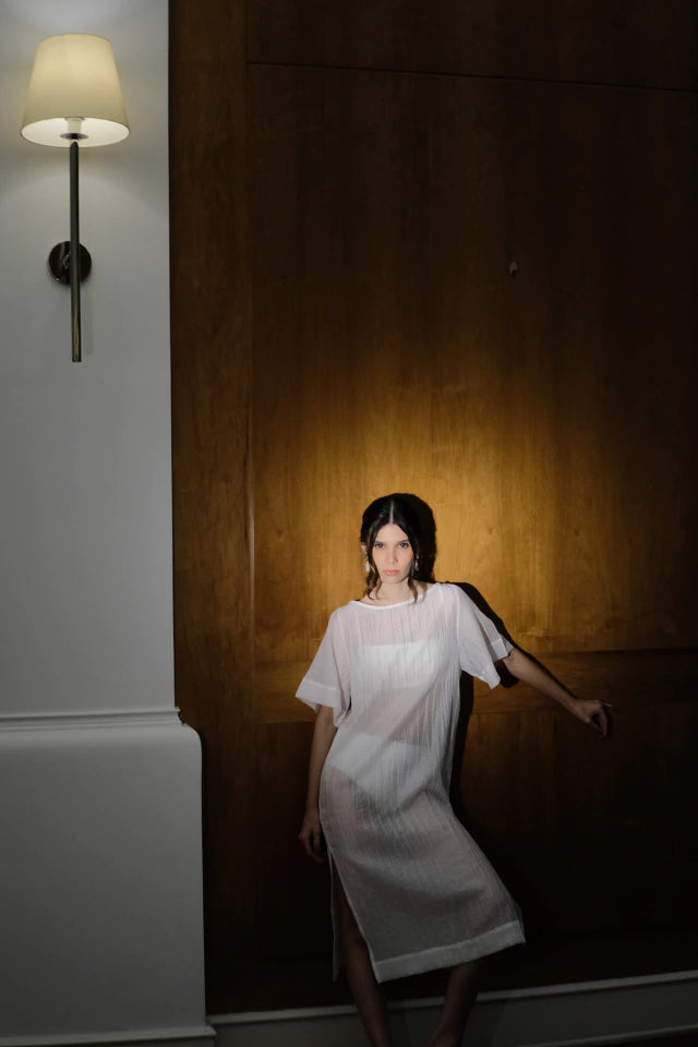 Vestido Layering Tansu Alisso Branco