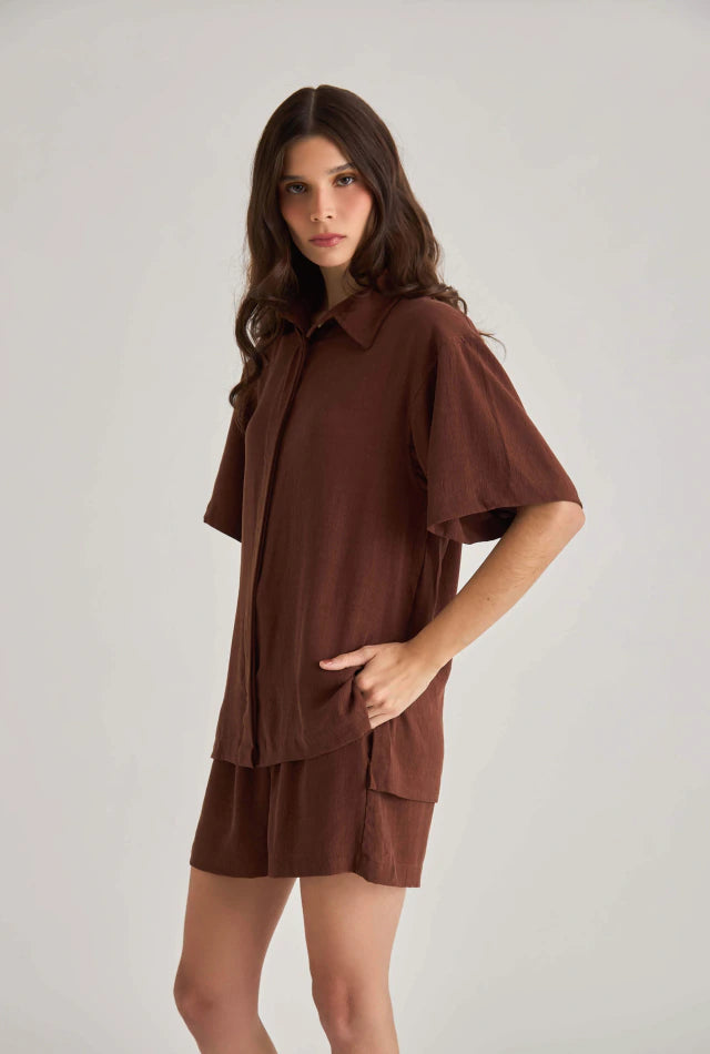 Shorts Tansu Nami Marrom