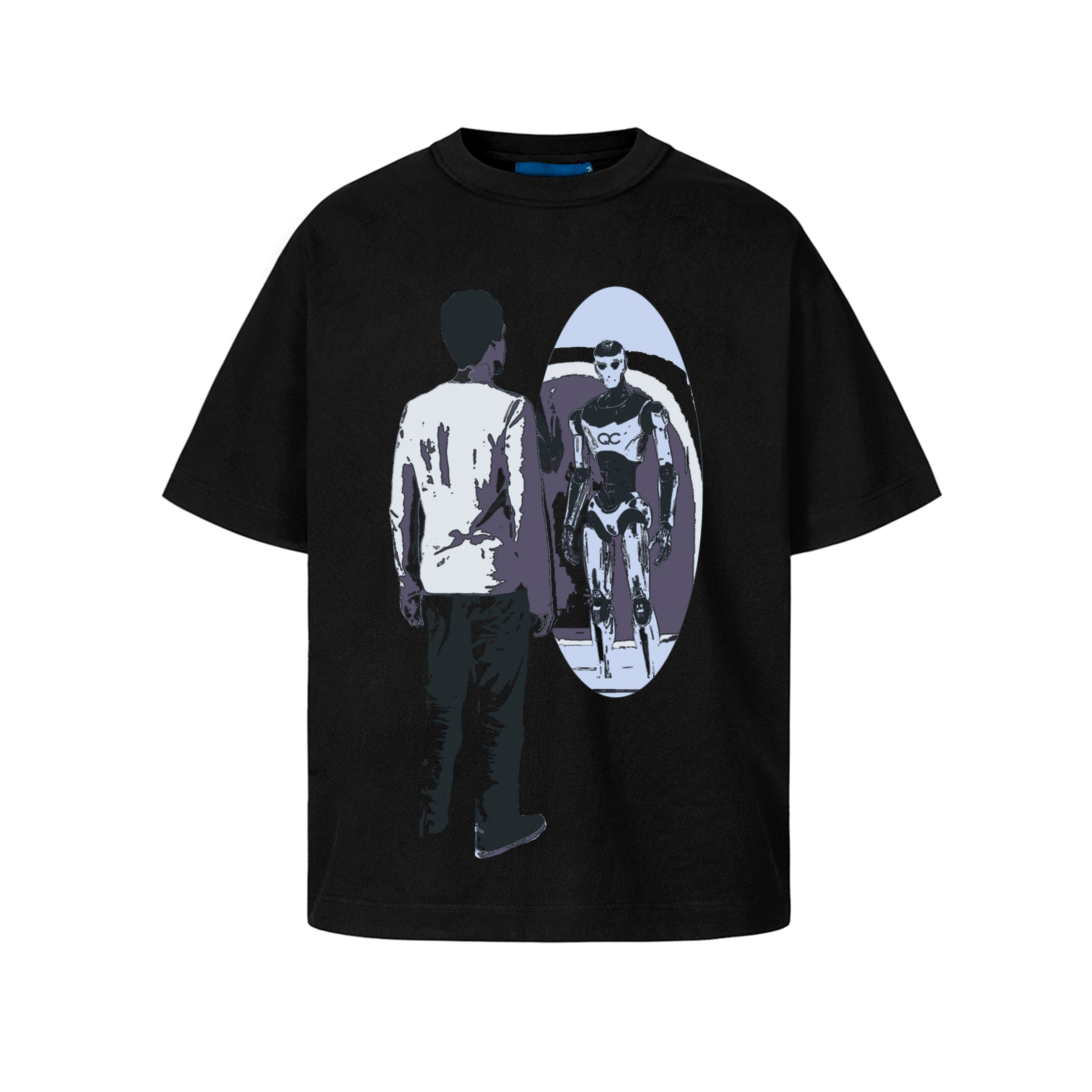 Camiseta Quadro Abismo Boxy Preto