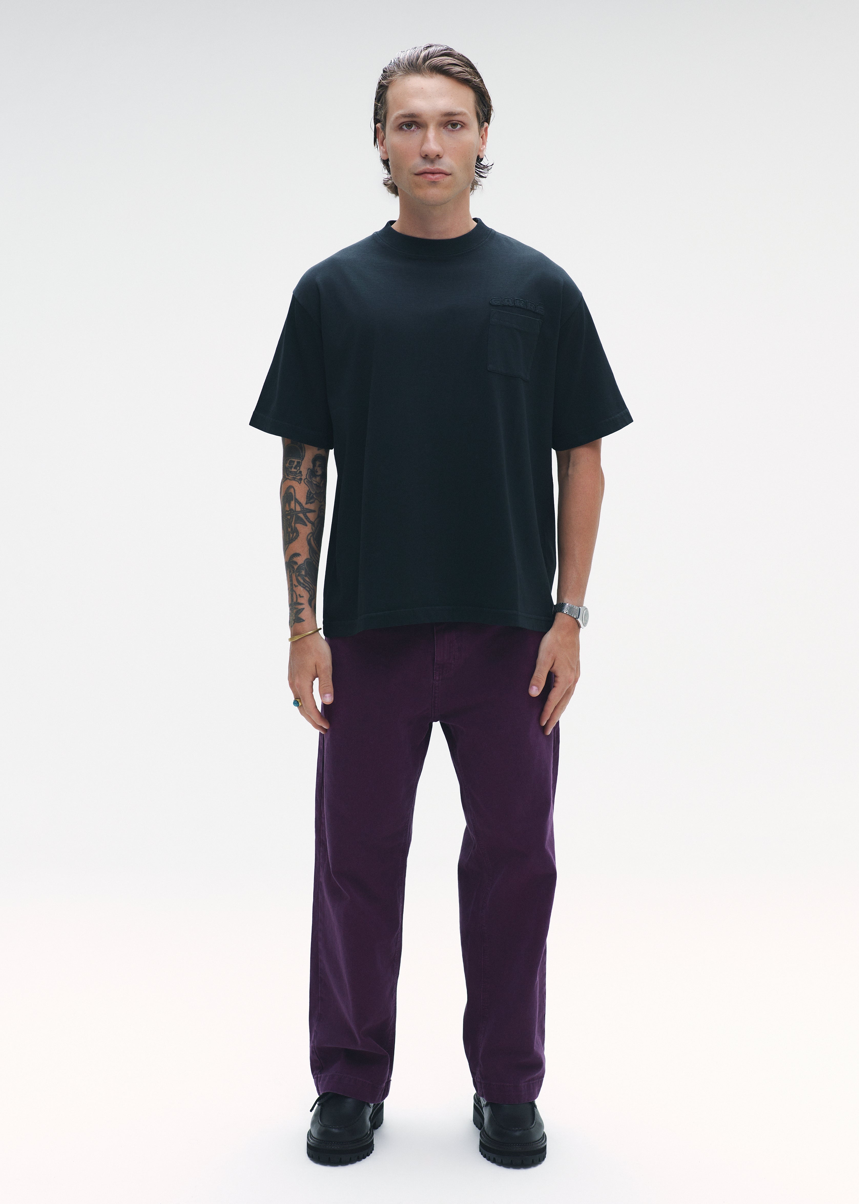 Camiseta Garré Embroidery Pocket Logo Preta