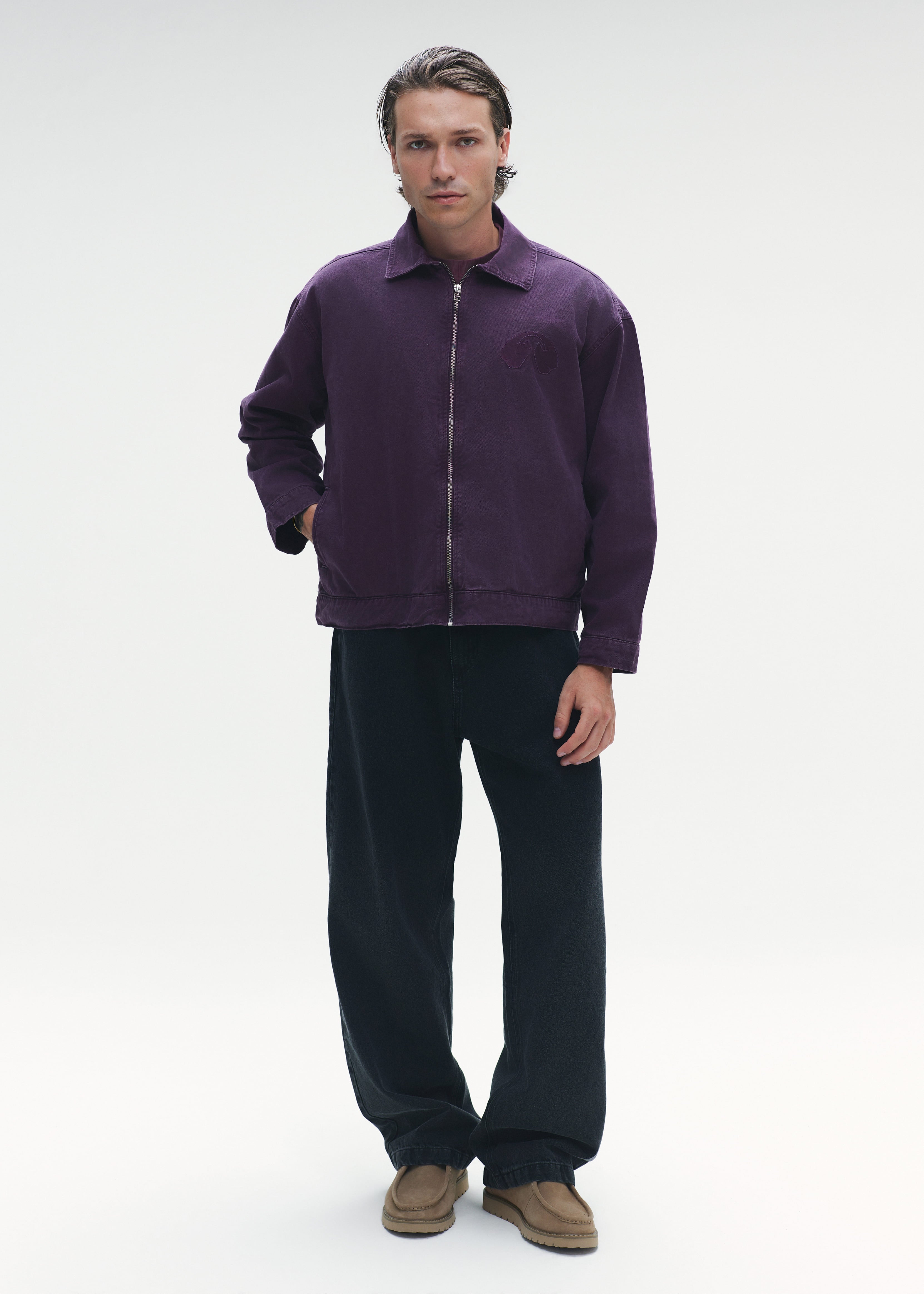 Jaqueta Garré Twill Zip Roxa