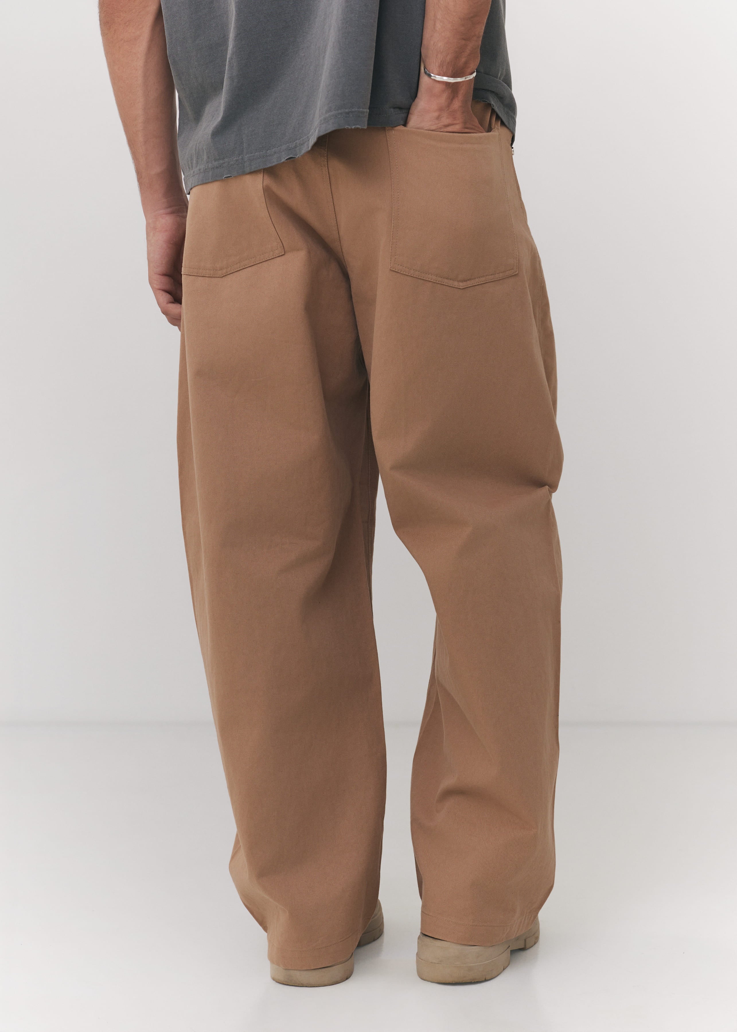 Calça Barrel Garré Bege