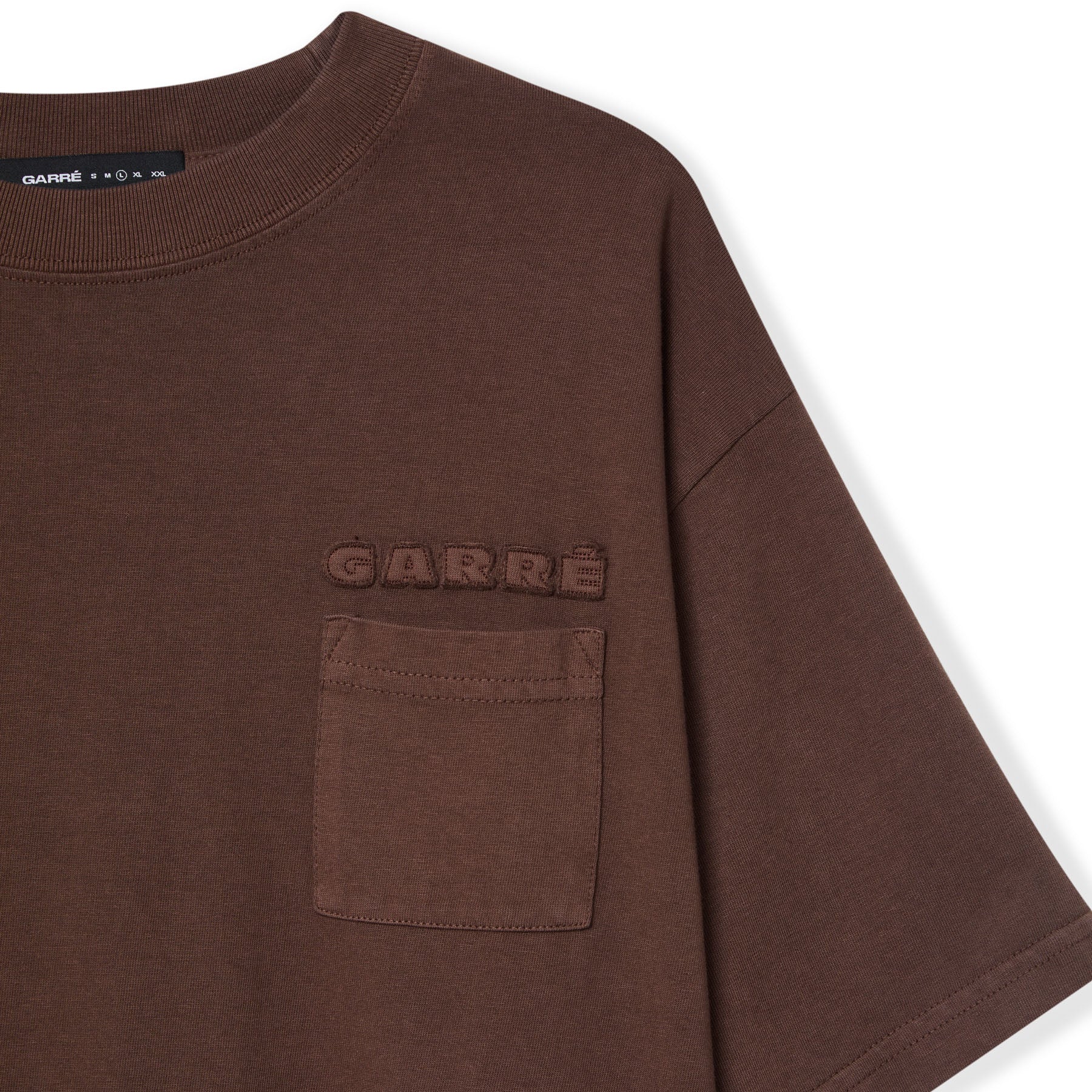 Camiseta Garré Embroidery Pocket Logo Marrom