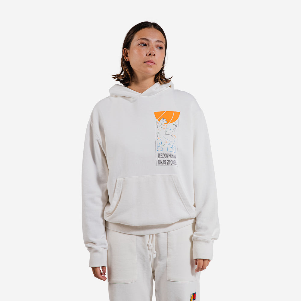Hoodie Oversized Basquete Branca