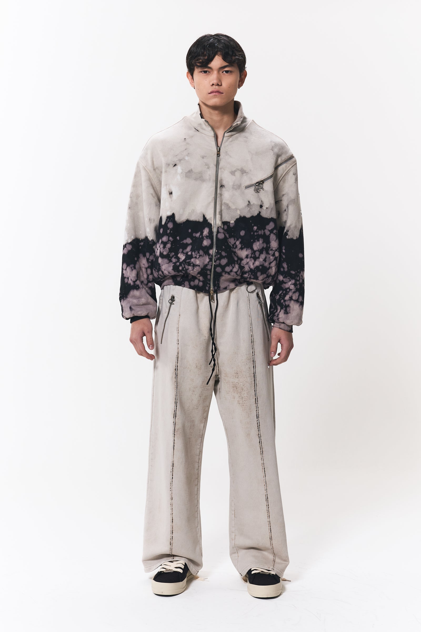 Jaqueta Dupla Face Pace Sweat Funnel Acid Cinza