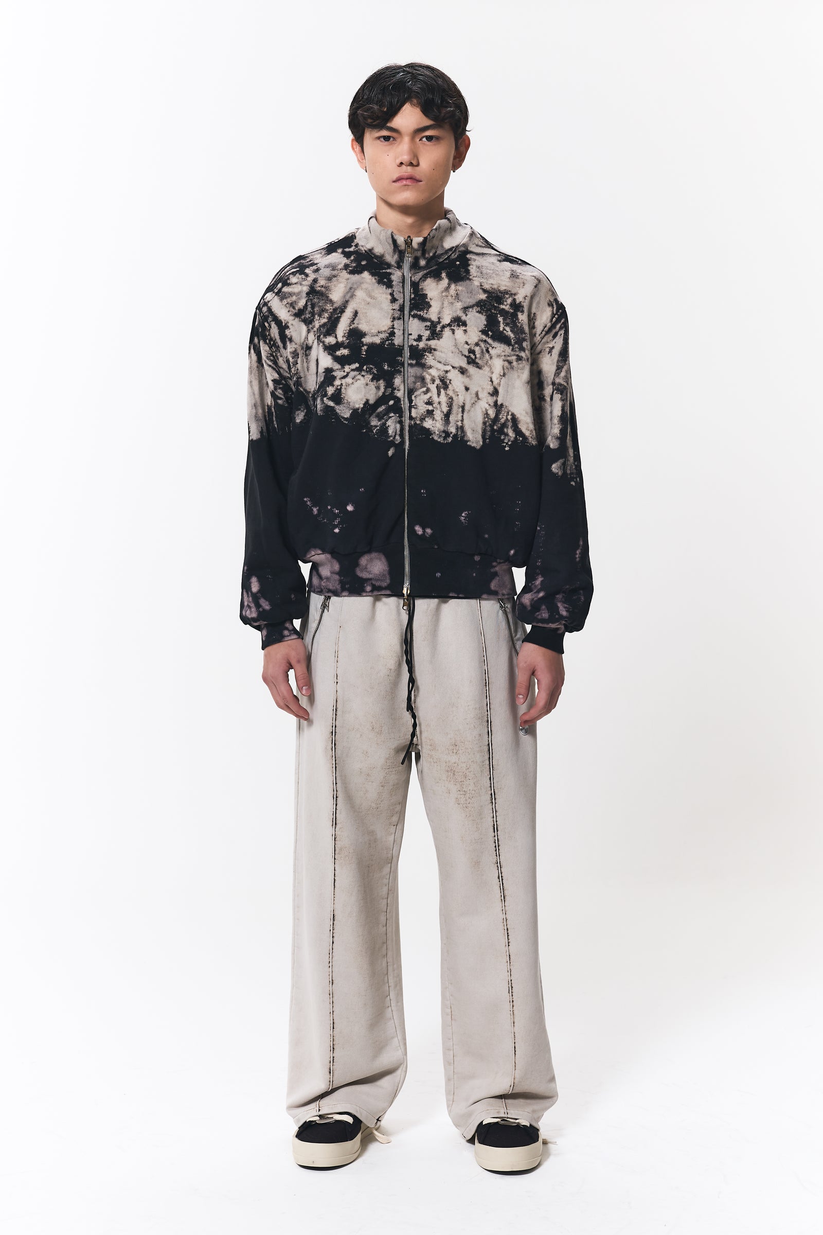 Jaqueta Dupla Face Pace Sweat Funnel Acid Cinza