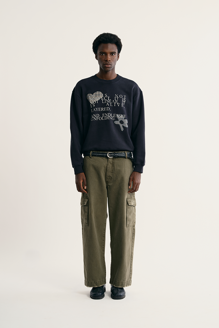 Moletom Carnan Washed Crewneck Preto