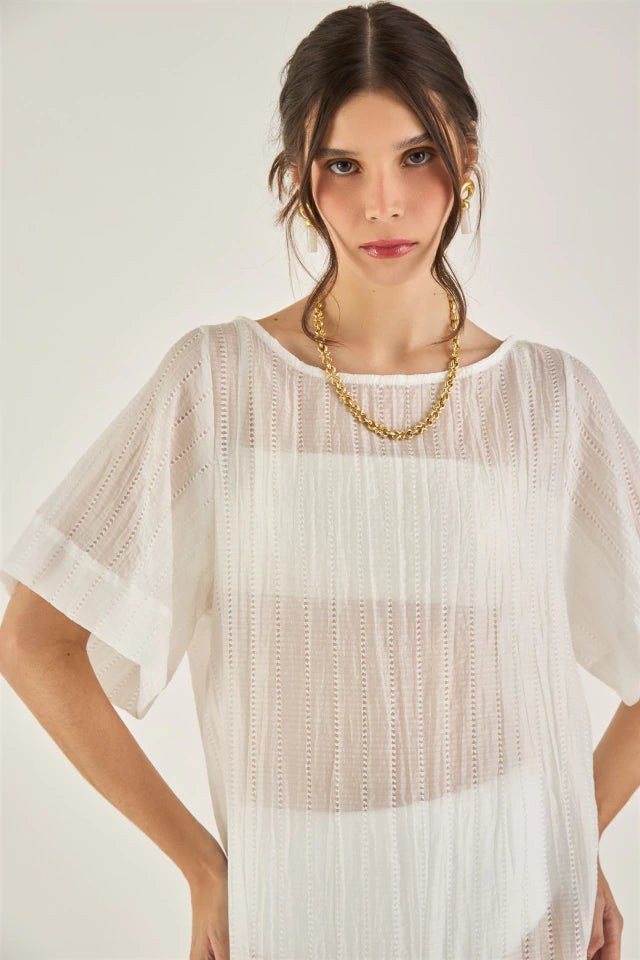 Vestido Layering Tansu Alisso Branco