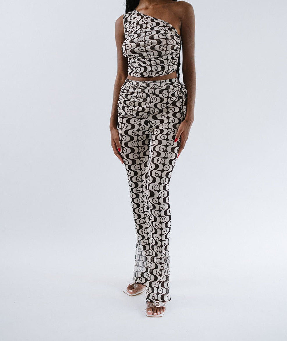 Top Tule Leni Orla Preto