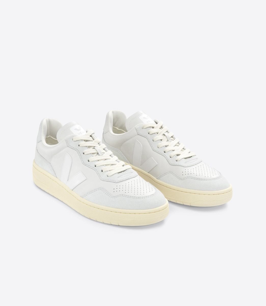 Tênis Veja V-90 Leather Unissex Gravel White